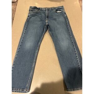 Levi Strauss Co 505 Mens W40 L30 Blue Wash Straight Leg Denim Jeans